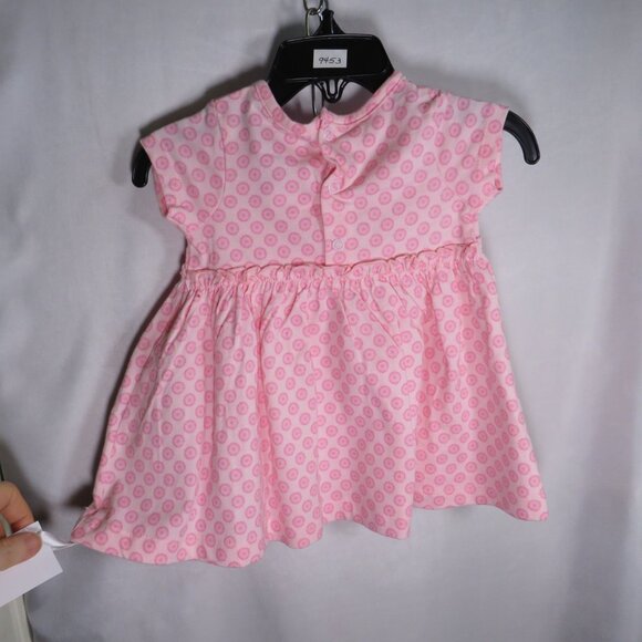 Baby Pink Dress with Embroidered Monkey with Panties 0-3mts Carters - Picture 4 of 9